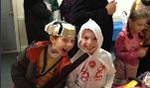 Kids dressed up for Purim